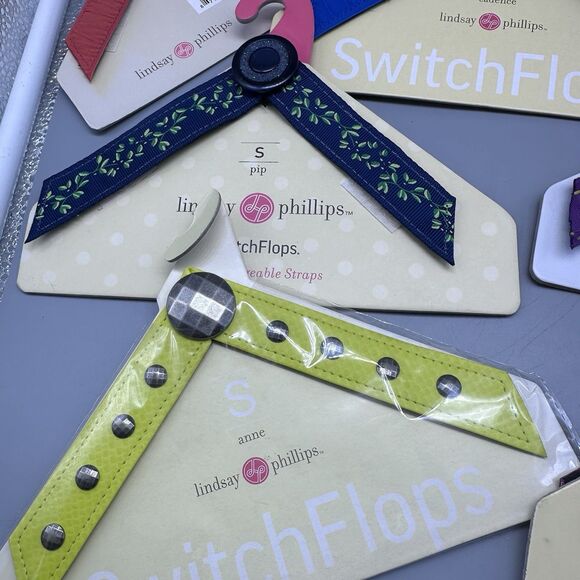 SwitchFlops Lindsay Phillips Lot Of 8 Interchangeable Straps Sz Small 5/6 - Picture 7 of 8